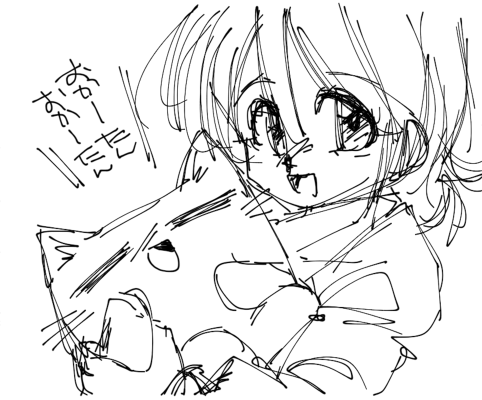 2026年3月21日に発掘された公開していなかったiPad楽描き(^_^;)2011年10月5日の楽描き、実は同じ構図を同窓会向けCG集向けに描いてて…下描き?と、思いましたが、多分違うと思う…(^_^;)