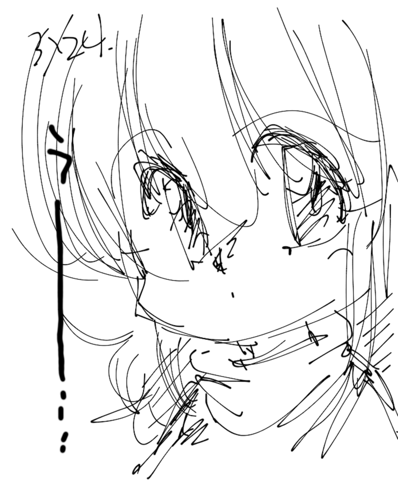 2026年3月21日に発掘された公開していなかったiPad楽描き(^_^;)2012年3月24日の楽描き、左上に日付が書かれてて助かったw