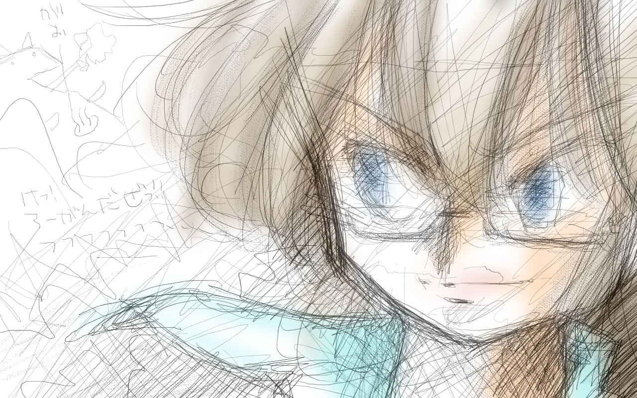 2025年12月8日に発見されたUPLOADしてなかった楽描き…理由は不明(^_^;)なんか、老眼を嘆いている…\(T_T)/