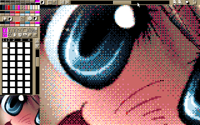 【デジタル8色アナログ16色】「いもうとおもい」MAG形式生成のためのマルチペイント(MPS.EXE Ver1.01)画面