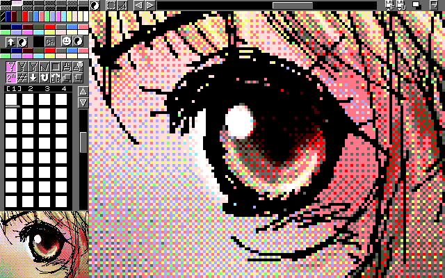 「400lineExcelArtおさらい」MAG形式生成のためのマルチペイント(MPS.EXE Ver1.01)画面