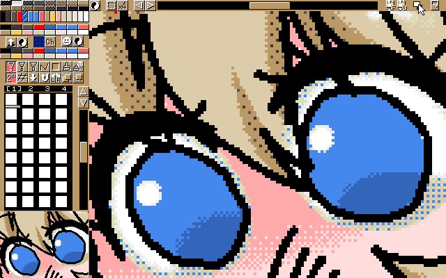 「小チューだいすき♪」MAG形式生成のためのマルチペイント(MPS.EXE Ver1.01)画面