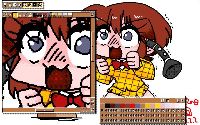 「聖夜の酔い娘\(^o^)/」MAG形式生成のためのマルチペイント(MPS.EXE Ver1.01)画面