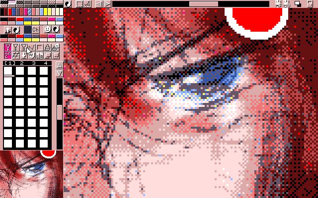 「朝からハナ水っ!!」MAG形式生成のためのマルチペイント(MPS.EXE Ver1.01)画面