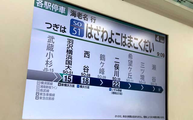 武蔵小杉から相鉄乗り…逆方向(新宿方面)には毎週乗るのに、逆方向は今回初めて…東急の方も新横浜までだったしなぁ…(^_^;)