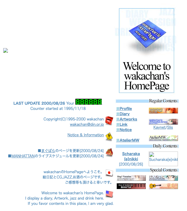 で、こちらはdin時代、2000年8月26日だそうだ(^_^;)