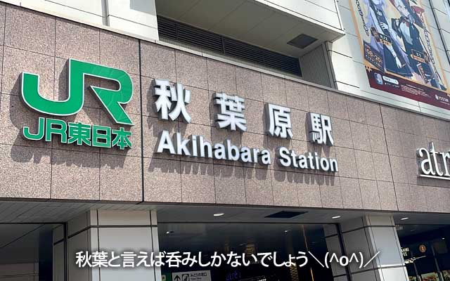 秋葉と言えば呑みなのです、電気街ではないのです、あ、マウスだけ買ったかな?(^_^;)