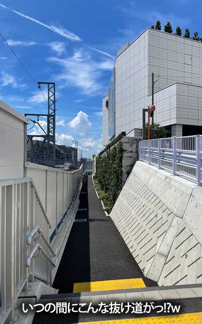 プッシュアウトした地図を埋めに行ったら、新しい道(階段市道)があったヽ(^.^;)丿